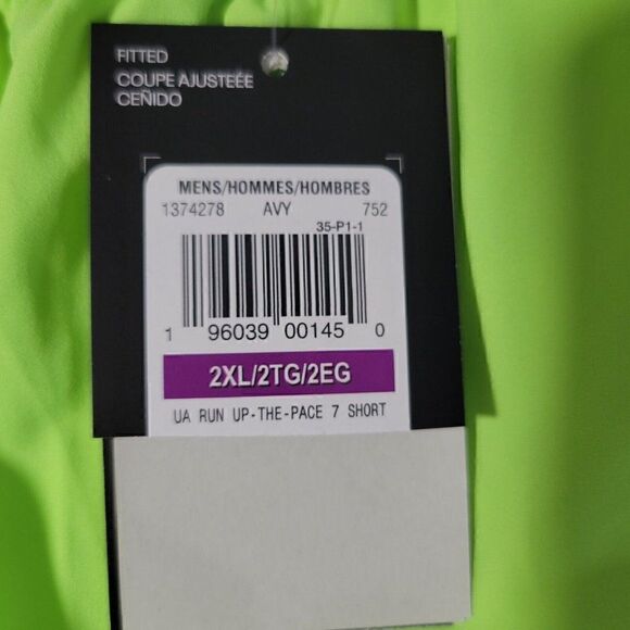 Under Armour Running Shorts Mens Size XXL 2XL UA Run Up The Pace 7" Yellow NWT - Picture 11 of 12